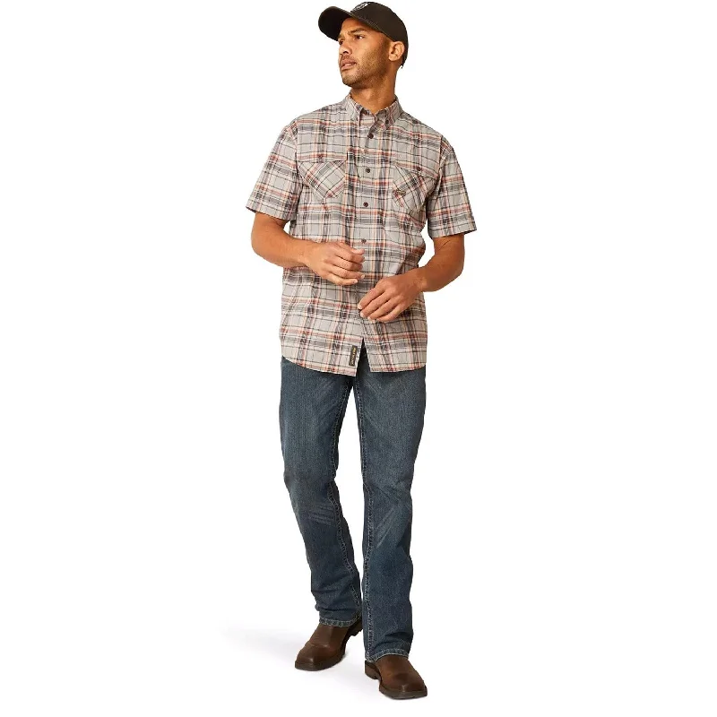 Casual Men's Button-Down ShirtsAriat Men's Rebar® Made Tough Button-Down Short Sleeve Work Shirt