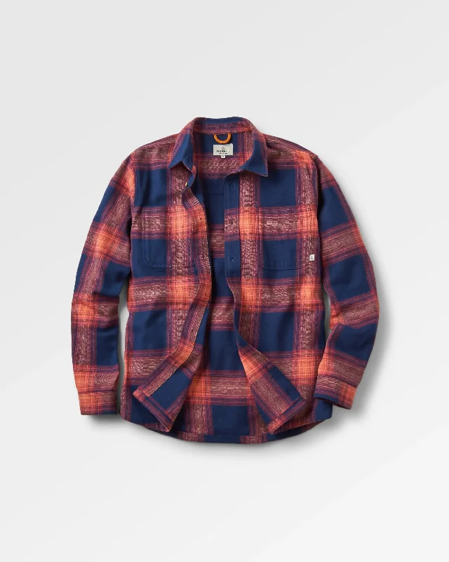 Men's Wingtip-Collar Shirts for a Classic TouchBackcountry Long Sleeve Check Shirt - Rich Navy/ Red Ochre Check