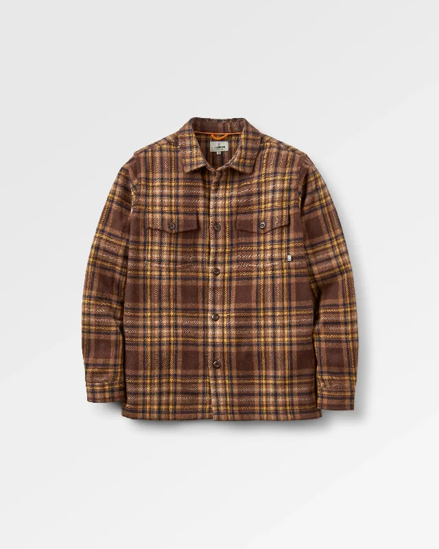 Men's Wingtip-Collar Shirts for a Classic TouchBarren Shirt Jacket - Brown/Mustard Check