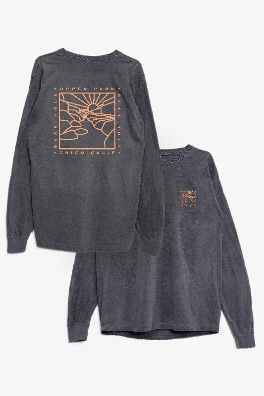 Men's Limited Edition Shirts for ExclusivityBear Hole Monoline Washed Long Sleeve Shirt