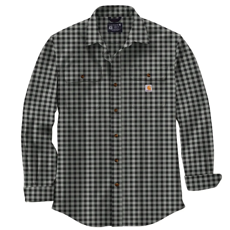 Men's Patterned Casual Shirts for Relaxed StylingCarhartt Men's Loose Fit Heavyweight Button-Down Long Sleeve Flannel Plaid Shirt