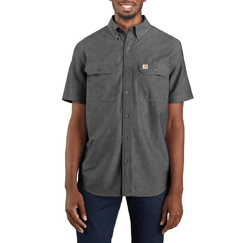 Men's Oxford Shirts for a Preppy StyleCarhartt Men's Loose Fit Midweight Chambray Short Sleeve Shirt