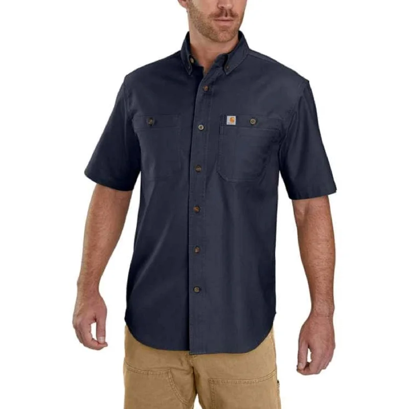 Men's Solid-Colored Shirts for VersatilityCarhartt Men's Rugged Flex® Relaxed Fit Midweight Canvas Work Shirt