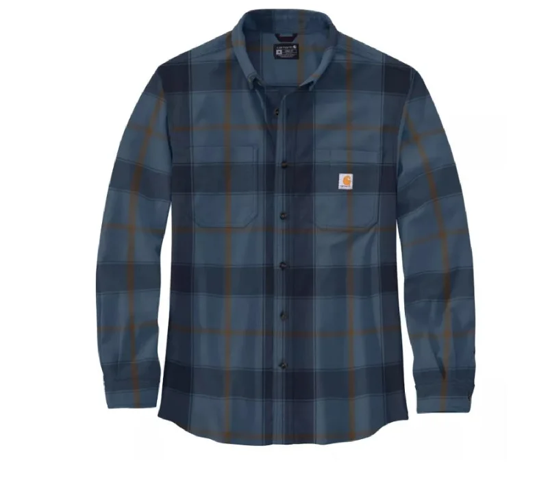 Men's Machine-Washable Shirts for ConvenienceCarhartt Men's Rugged Flex Relaxed Fit Button-Down Long Sleeve Plaid Shirt