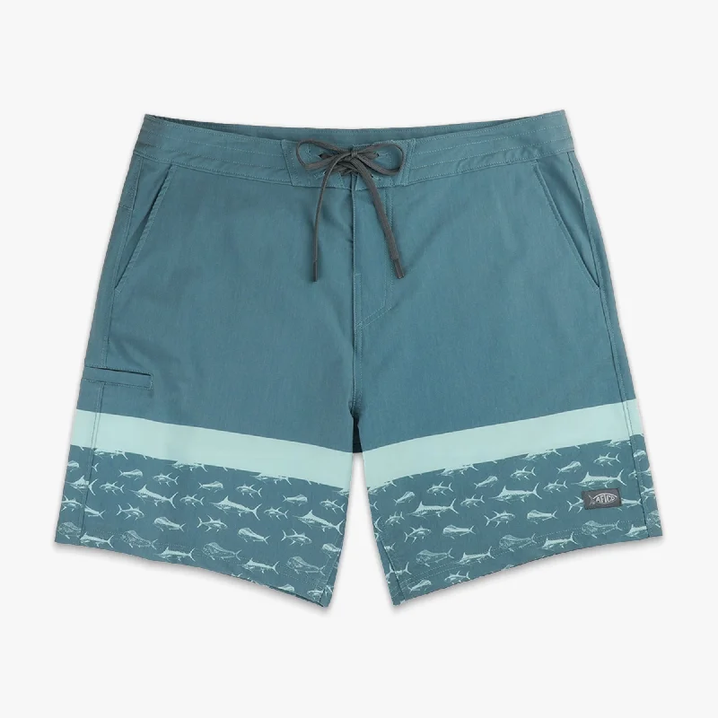 Men's Patterned Pants with Geometric DesignsCocoboardie Recycled Fishing Boardshorts