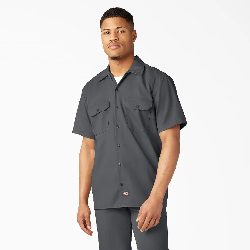 Men's Layering Shirts for Seasonal TransitionsDickies Men's Short Sleeve Work Shirt_Charcoal