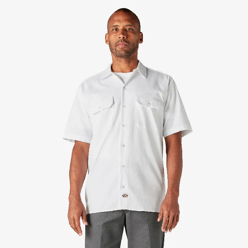 Men's Camping Shirts for Outdoor AdventuresDickies Men's Short Sleeve Work Shirt_White