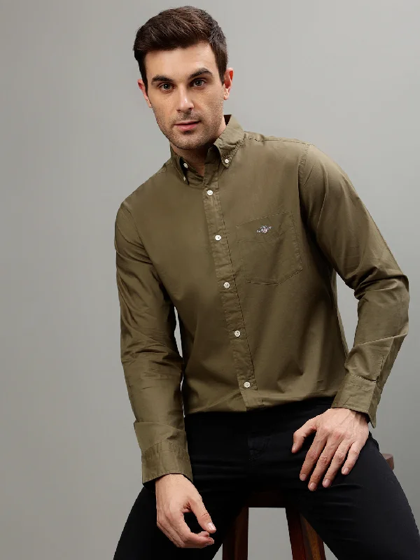 Men's Pattern-Play Shirts for a Fun TwistGant Green Fashion Regular Fit Shirt