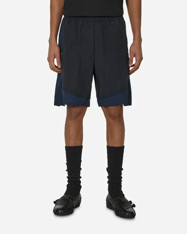 Men's Pants with Cargo PocketsNylon Shorts Black / Dark Blue