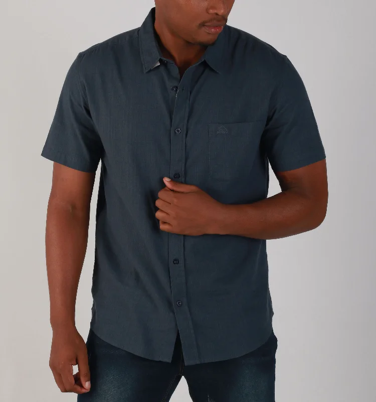 Men's Layering Shirts for Seasonal Transitions"MENS COLLAR SHIRT" NAVY