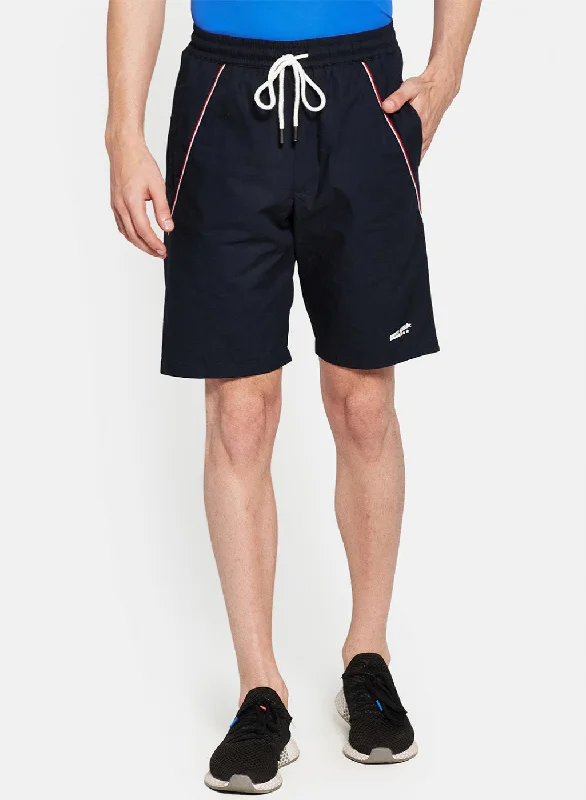 Men's Pants with Slant PocketsMens Navy Blue Plain Shorts