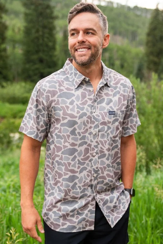 Men's Button-Down Collar Shirts for Staying PolishedPerformance Button Up -  Classic Deer Camo