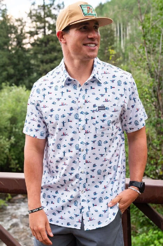 Men's Floral Print Shirts for Spring and SummerPerformance Button Up - Dallas