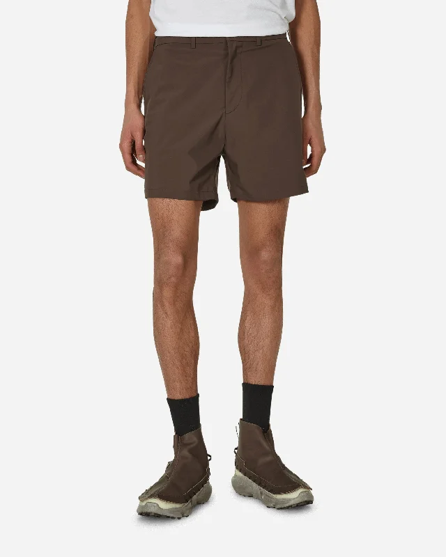 Men's Pants with Hidden ButtonsStufur Shorts Chocolate Brown