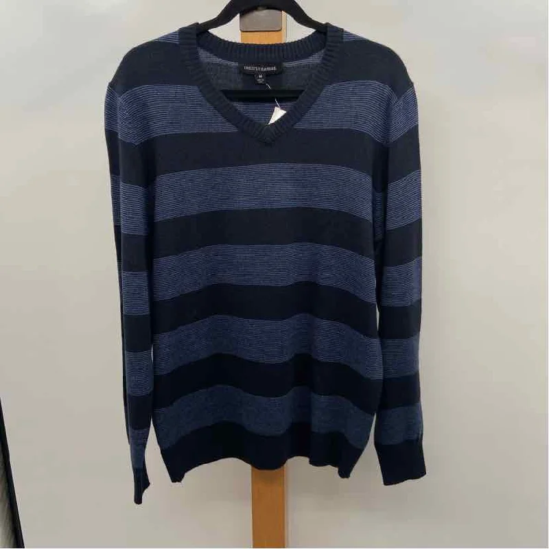 Men's Sweaters with Pocketstricots st raphael Men's Size M Navy Striped Sweater