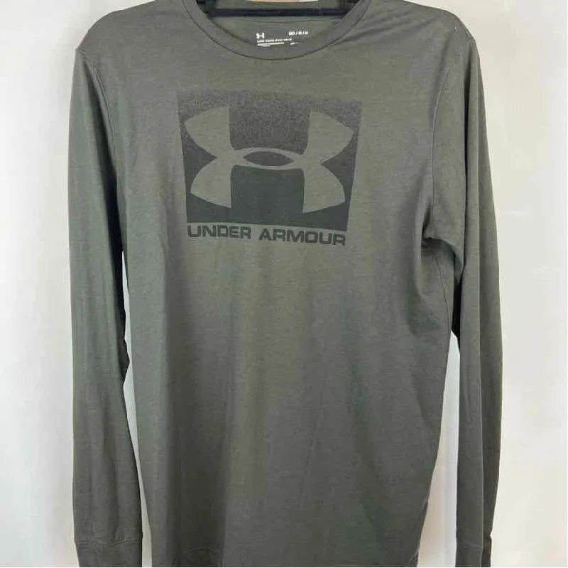 Men's Scoop Neck T-Shirts for a Relaxed FeelUnder Armour Men's Size M Olive logo Long Sleeve Shirt