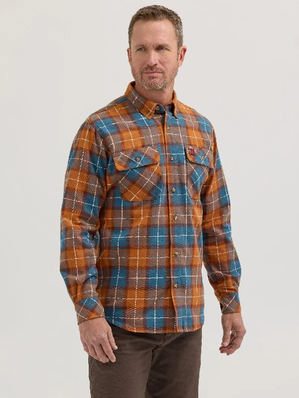 Men's Camouflage Shirts for an Outdoor AppealWrangler RIGGS Men's Foreman Button-Down Flannel Shirt