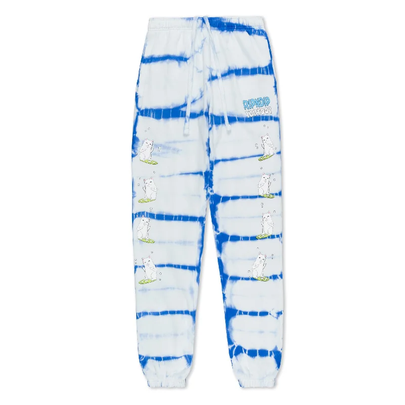 Men's Pants with Deep PocketsYouTooz Surfer Sweatpant (Blue Stripe Dye)