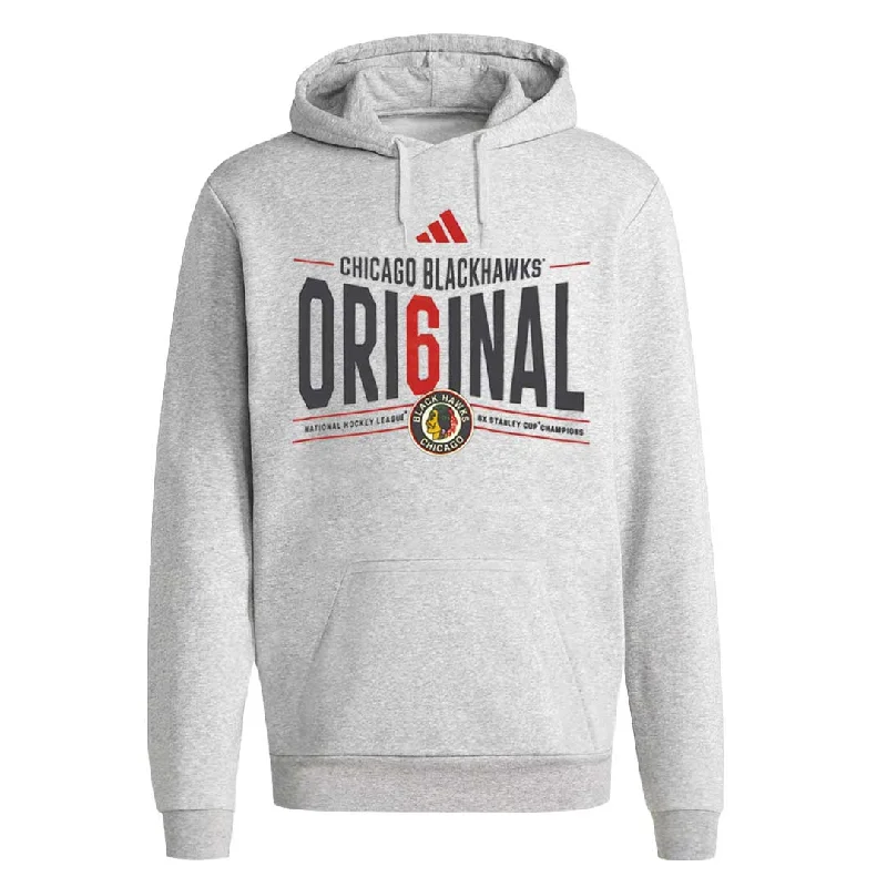 Men's Three-Quarter Sleeved Topsadidas - Men's Blackhawks Original Hoodie (GA4877)