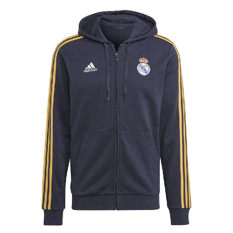 Men's Shirts with Convertible Collarsadidas - Men's Real Madrid DNA Full Zip Hoodie (HY0619)