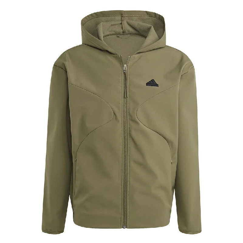 Men's Shirts with Single-Breasted Designsadidas - Men's City Escape Full Zip Hooded Jacket (IJ6091)