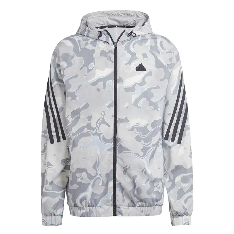 Men's Shirts with Wingtip Collarsadidas - Men's Future Icons All Over Print Full Zip Hoodie (IB6124)