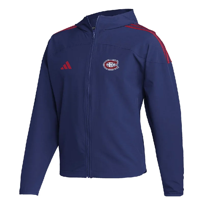 Men's Shirts with Asymmetrical Hemlinesadidas - Men's Montreal Canadiens LW Full Zip Jacket (HY3108)