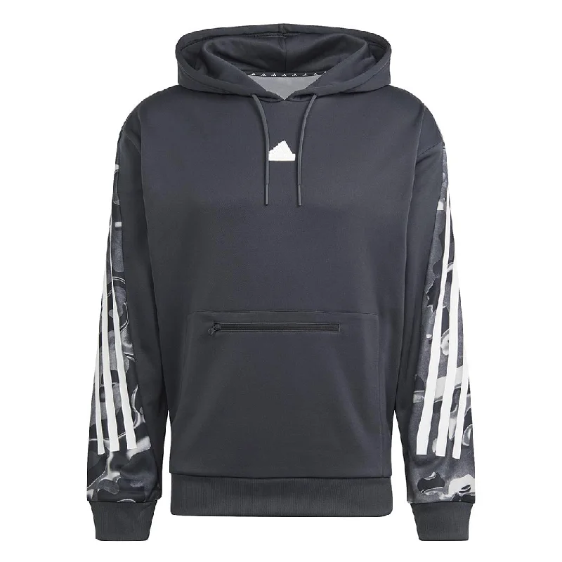 Men's Shirts with Convertible Collarsadidas - Men's Performance Future Icons Allover Print Hoodie (IB6126)