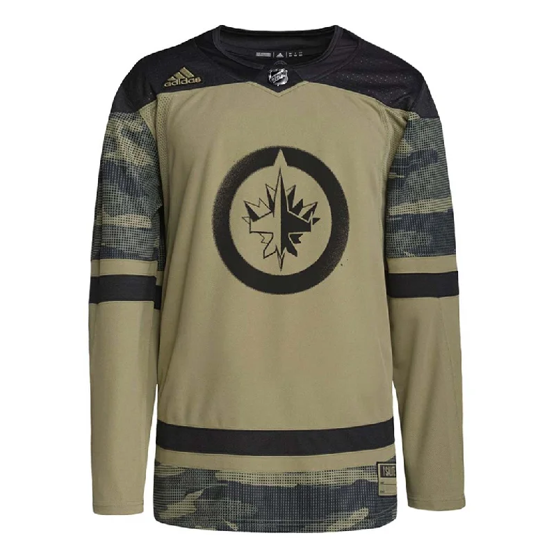 Men's Shirts with Patch Pocketsadidas - Men's Winnipeg Jets Authentic Camo Military Appreciation Jersey (HB1787)