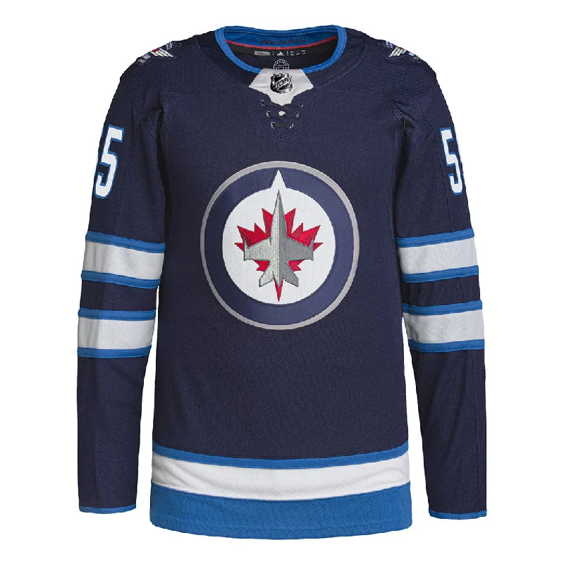 Men's Shirts with Embellished Sleevesadidas - Men's Winnipeg Jets Mark Scheifele Home Jersey (HB6634)