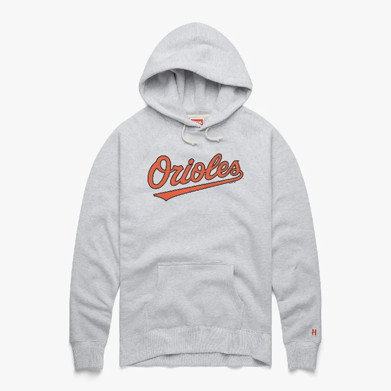 Men's Hoodies with Heavy-Duty ZippersBaltimore Orioles Jersey Logo Hoodie