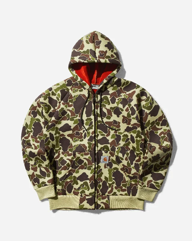 Men's Coats with Multi-Pocket DesignMen's Car-Lux Hooded Jacket Camo Duck Green / Turmeric