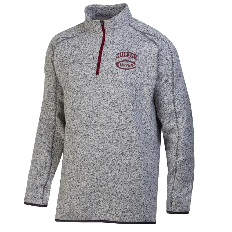 Men's Sweaters for Everyday WearChampion Men's Arctic Sweater Fleece 1/4 Zip - Frosted Granite Oatmeal