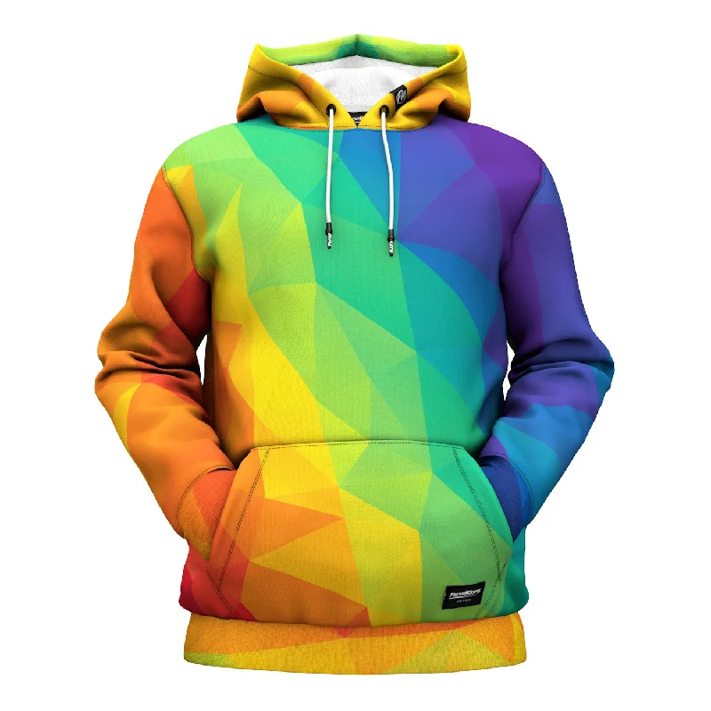 Men's Hoodies with Adjustable SleevesCubes Rainbow Hoodie