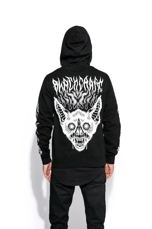 Men's Sweaters with Dropped ShouldersDeathbringer - Hooded Pullover Sweater