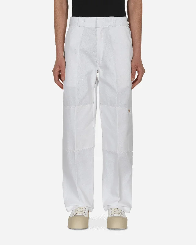 Baggy Men's JeansDouble Knee Work Pants White