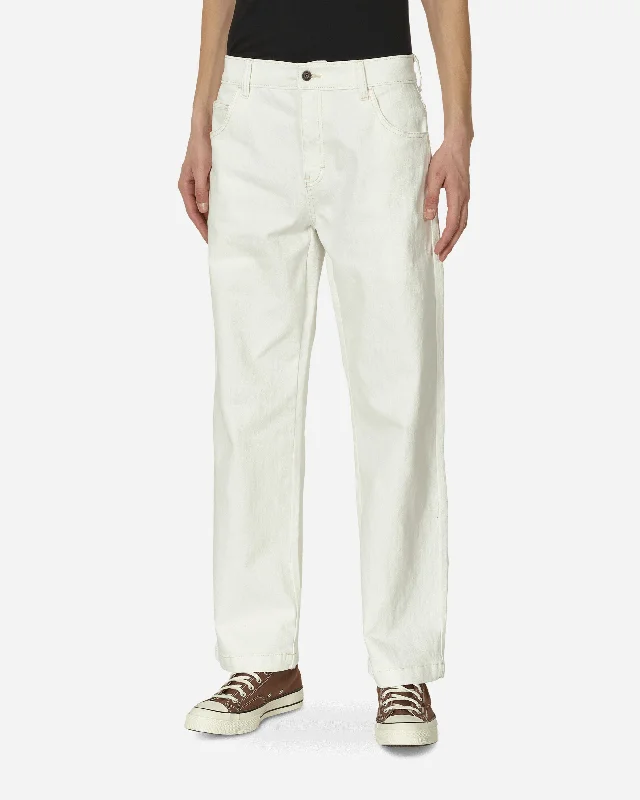 Men's Jeans in Unique PatternsWingville Loose Denim Pants White