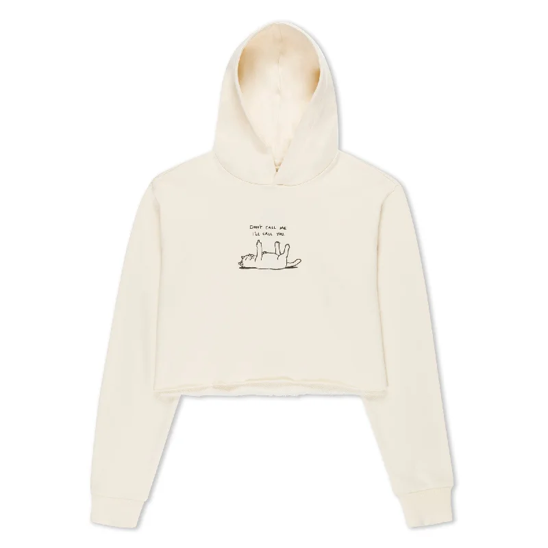 Men's Hoodies with Reinforced HemsDon't Call Me Cropped Hoodie (Natural)