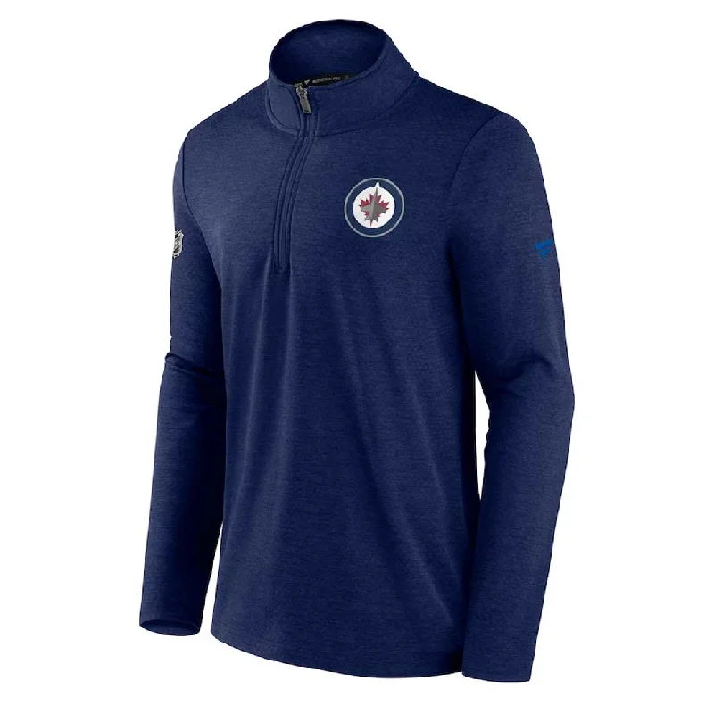 Men's Shirts with CollarsFanatics - Men's Winnipeg Jets Authentic Pro 1/4 Zip Jacket (MZLD 164C 2GN 1OR)