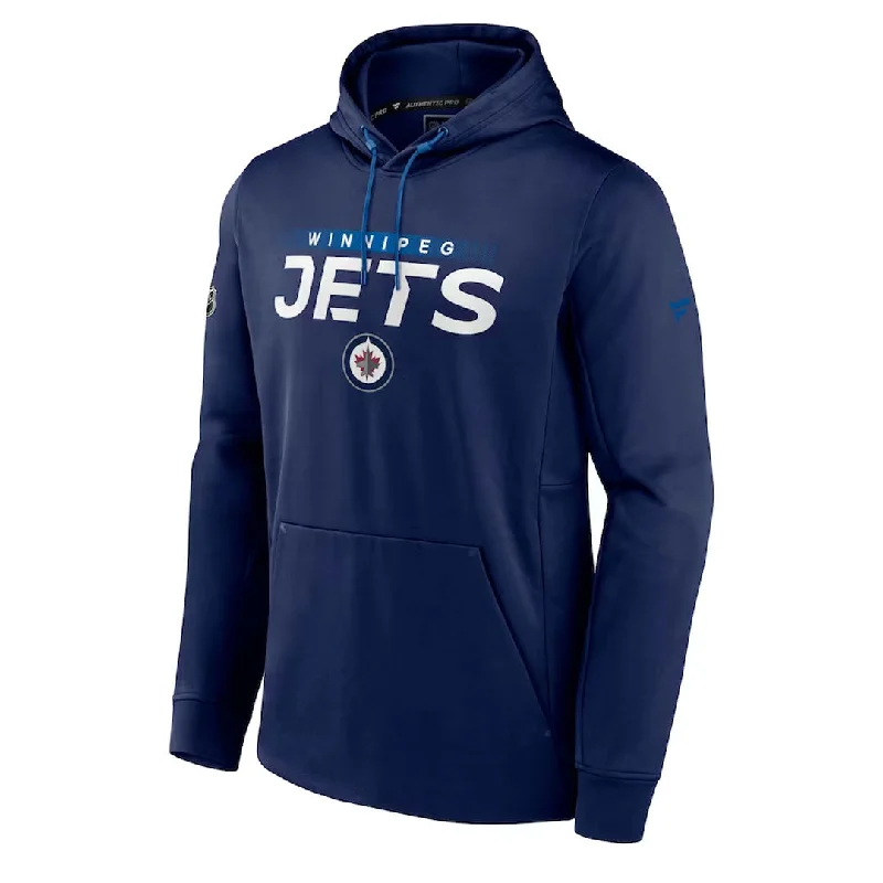 Men's Shirts with Geometric PatternsFanatics - Men's Winnipeg Jets Authentic Pro Performance Pullover Hoodie (MZL9 777X 2GN 1ON)