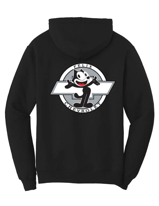 Men's Hoodies with Hidden ZippersFelix Chevrolet Happy Cat Hoodie