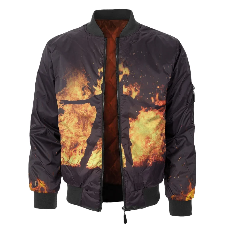 Men's Coats for All SeasonsFire In You Bomber Jacket