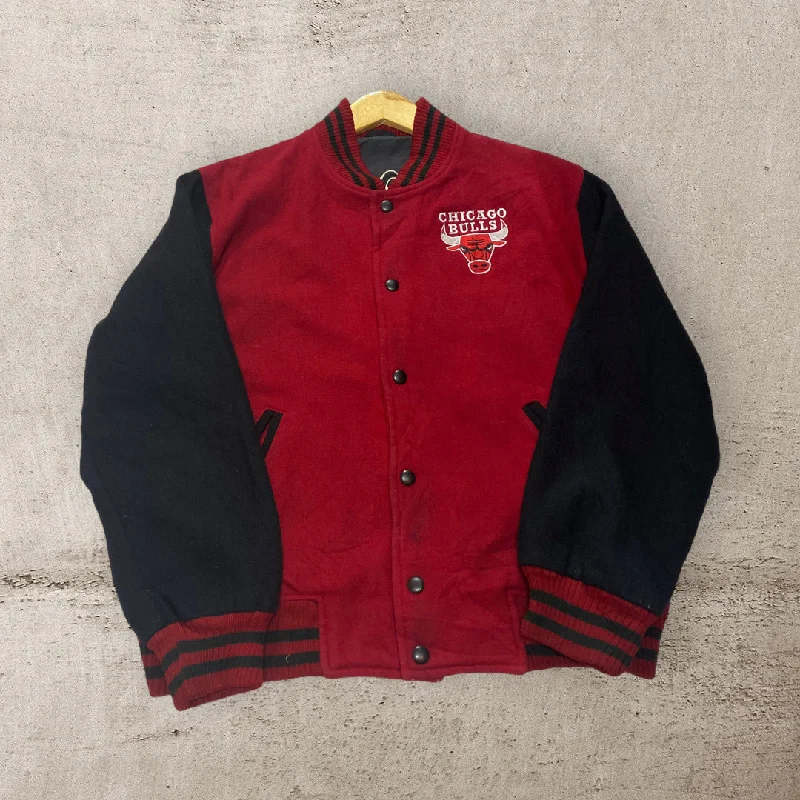 Men's Coats with Multi-Pocket DesignJA118 Vinatge  CHICAGO
BULLS Jacket