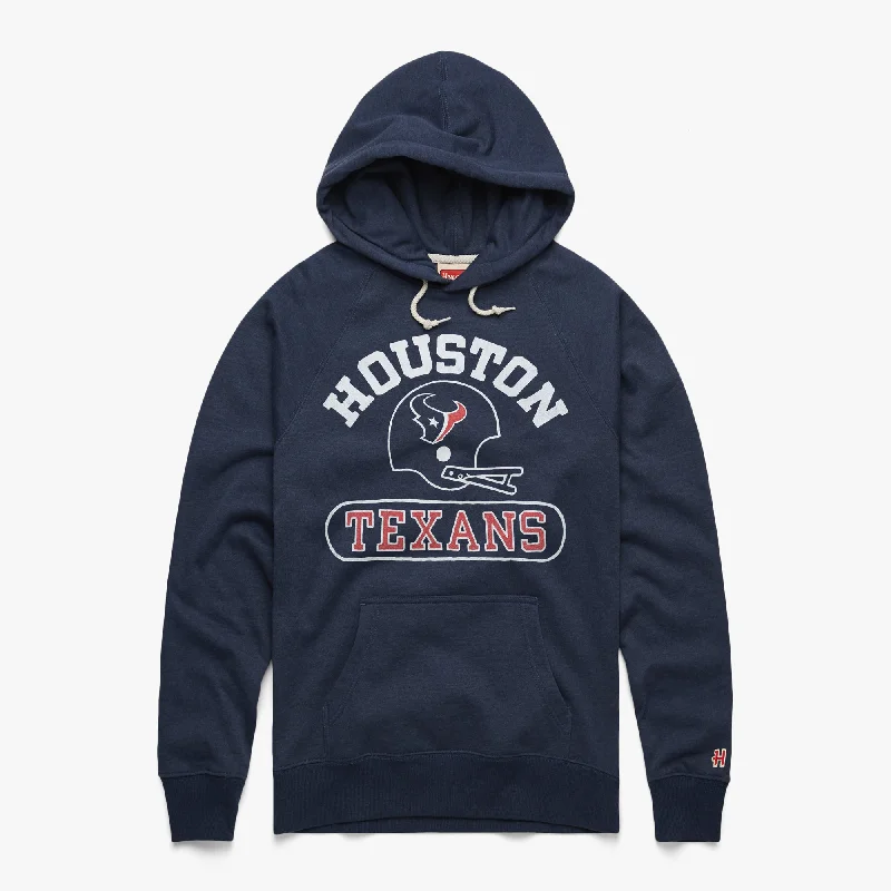 Elevated Men's Lounge HoodiesHouston Texans Throwback Helmet Hoodie