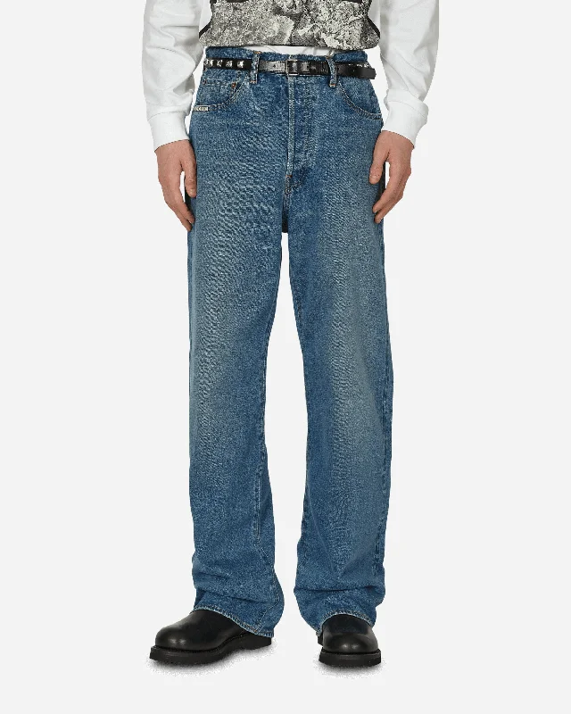 Men's Jeans in Different ColorsStudded Denim Jeans Indigo