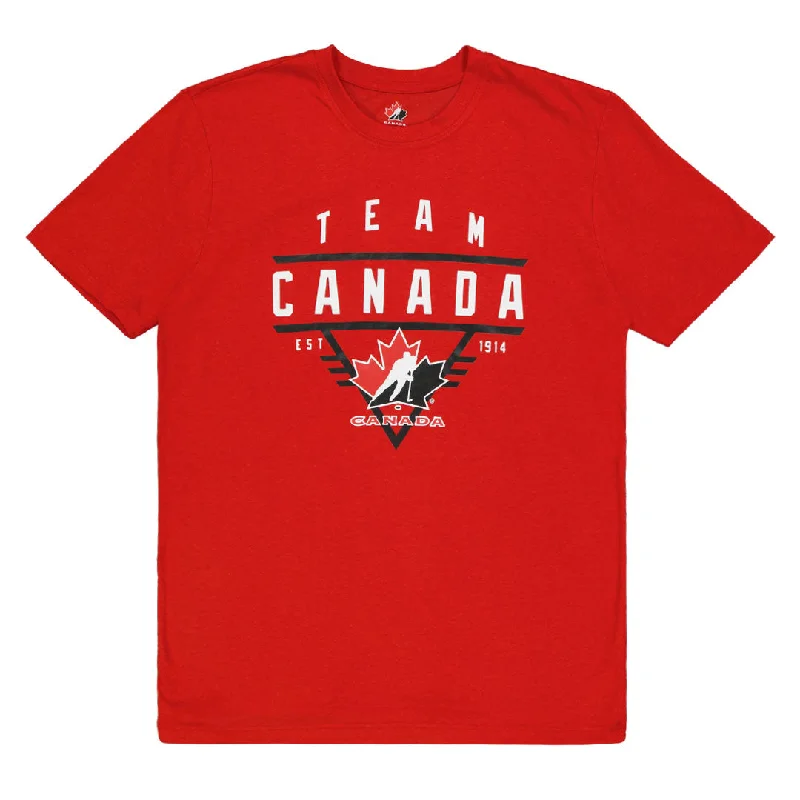 Men's Shirts with TiesIIHF - Men's Team Canada Power Play T-Shirt (HOCA03HMSC3P1GT 62RED)