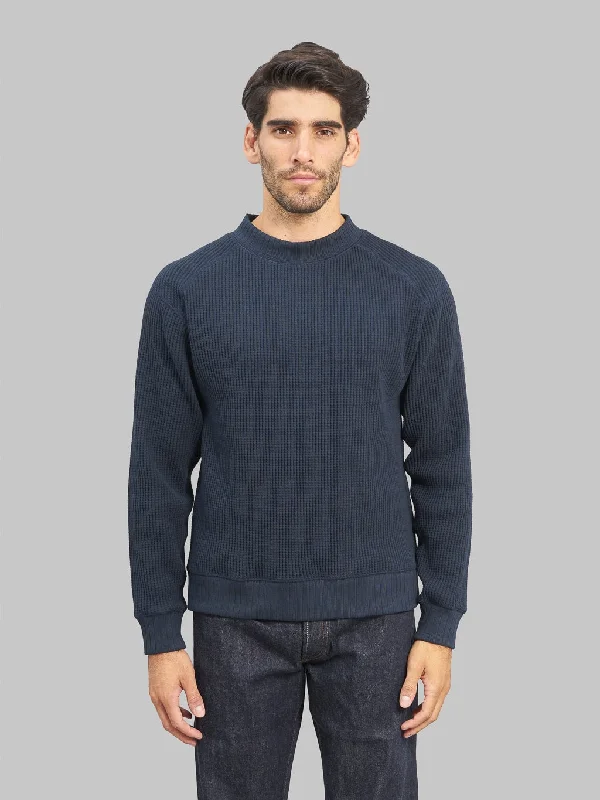 Men's Sweaters with High-Neck DesignsJackman Waffle Midneck Sweater Dark Navy