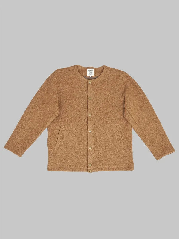 Men's Coats for WorkJackman Wool Collarless Cardigan Camel