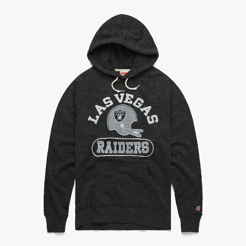 Casual Men's Zip-Up HoodiesLas Vegas Raiders Throwback Helmet Hoodie