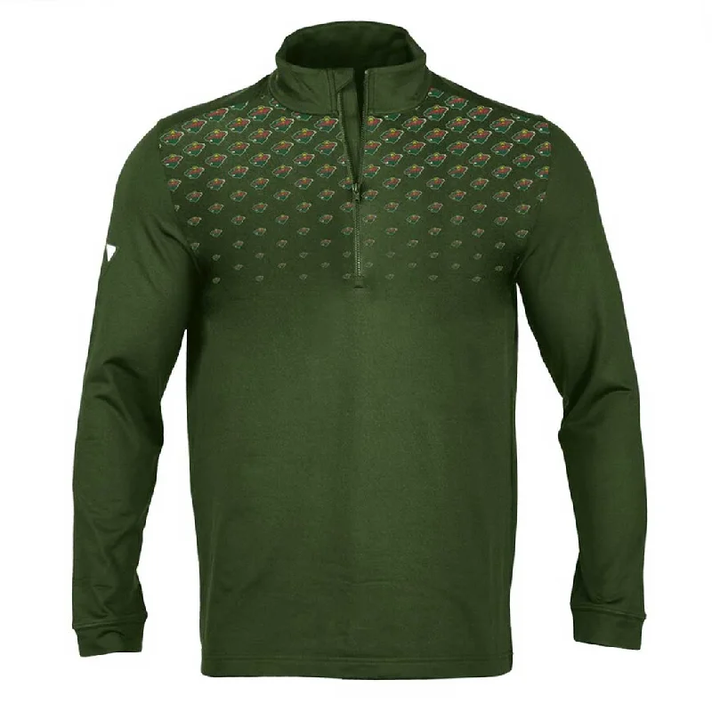 Men's Shirts with Roll-Up SleevesLevelwear - Men's Minnesota Wild PGA Midlayer Quarter Zip Pullover (JT60L 014 MIN)